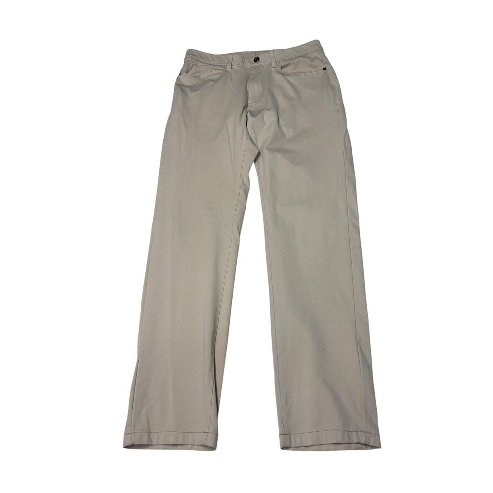 Collars & Co Mens 5-Pocket Performance Pants Tan Khaki Stretch 30x30